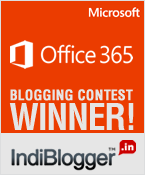 Microsoft Office 365 - IndiBlogger Runner up